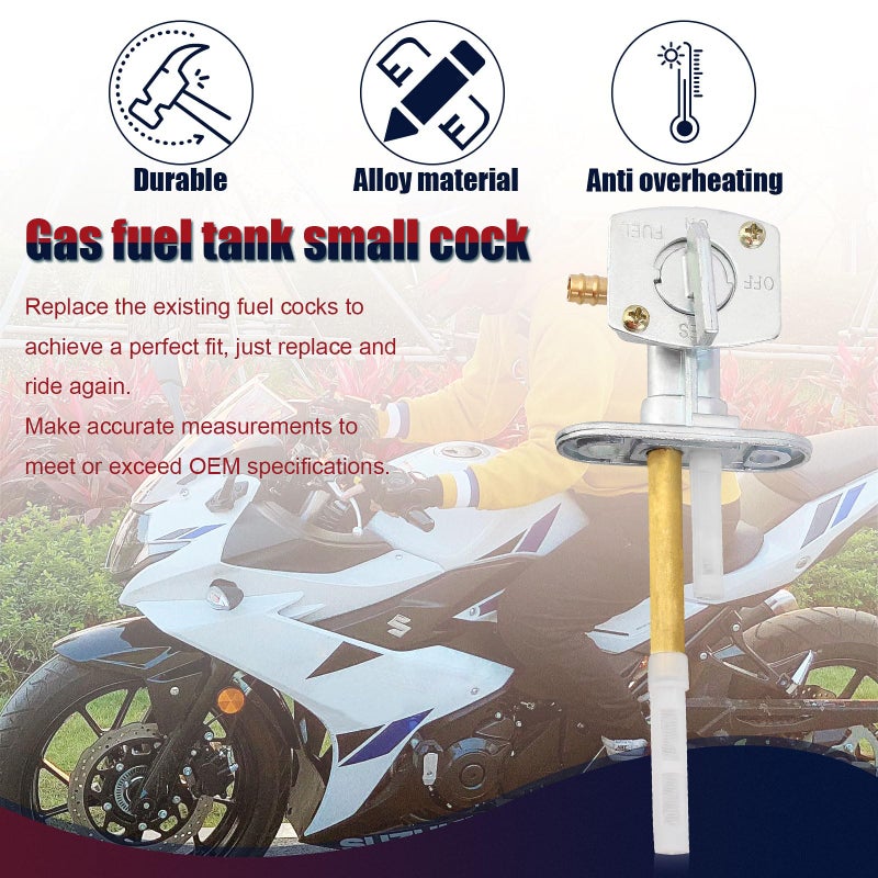 QAZAKY Fuel Gas Tank Petcock Valve Switch Compatible with Kawasaki Bayou 220 250 300 400 KLF220 KLF250 KLF300 KLF400 Prairie 300 360 400 KVF300 KVF360 KVF400 Ninja 500R EX500 ZX600 KZ 550 440 305 250 - Image 4